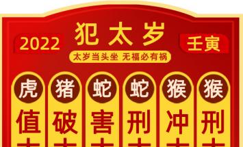 2022年犯太岁生肖列表及化解办法