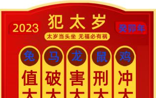  2023年犯太岁生肖属相有哪些 2023年犯太岁的五大生肖